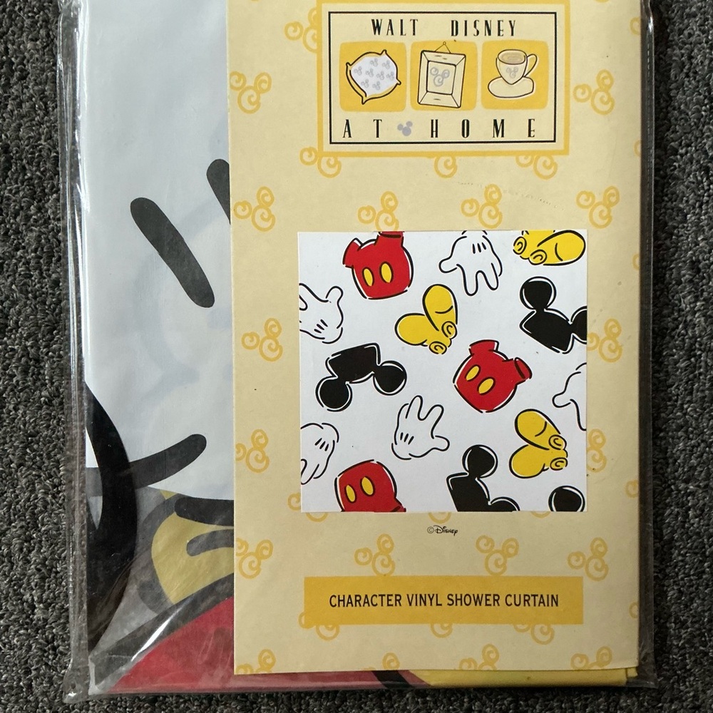 Disney Mickey Mouse Red and Yellow Shower Curtain